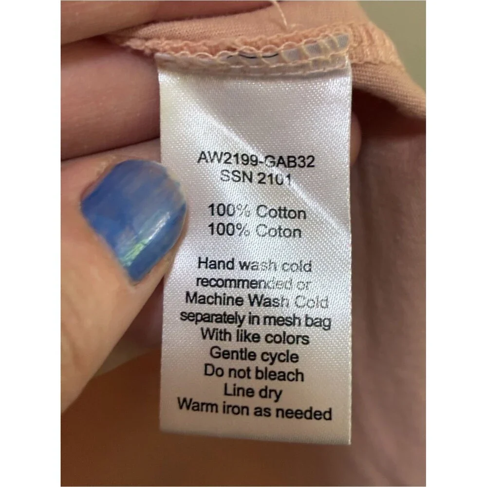 ATM sleeveless Ombre Shift Dress in White to Blush size xs